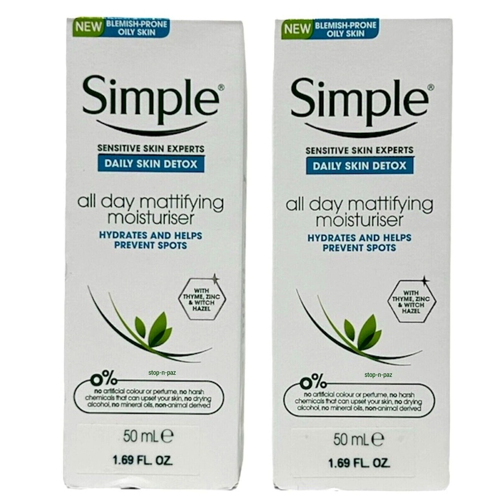 SIMPLE ALL DAY MATTIFYING MOISTURISER 50ml