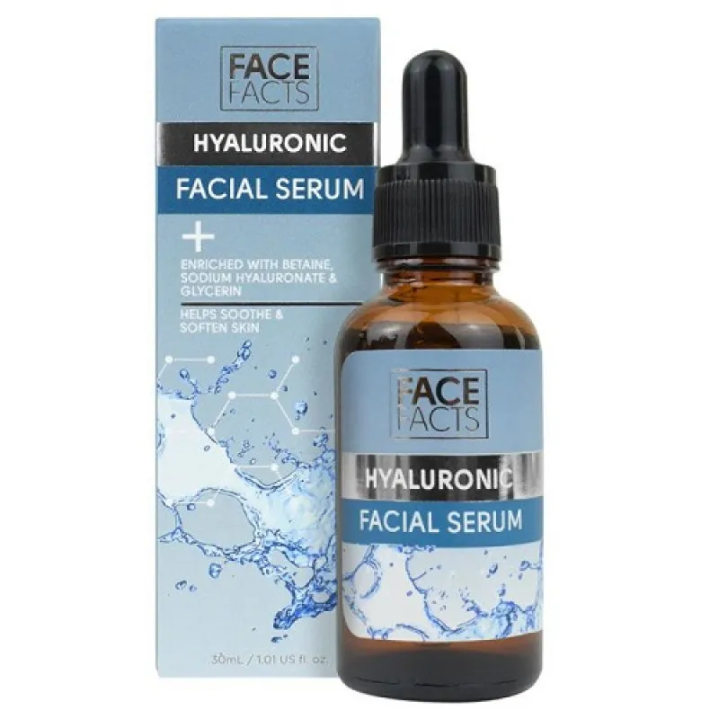 FACEFACTS HYALURONIC FACE SERUM+ SODIUM HYALURONATE & GLYCERIN  30ML