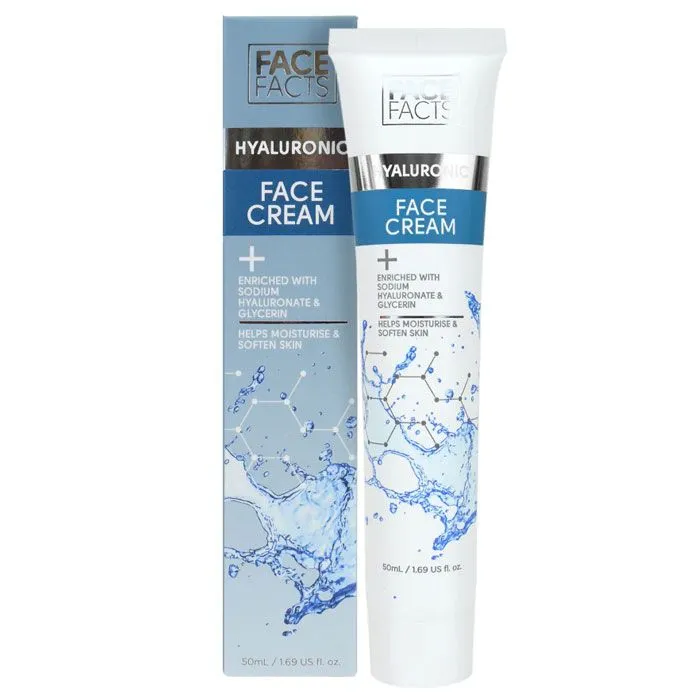 FACEFACTS ( HYALURONIC FACE CREAM + SODIUM HYALURONATE & GLYCERIN ) 50mL