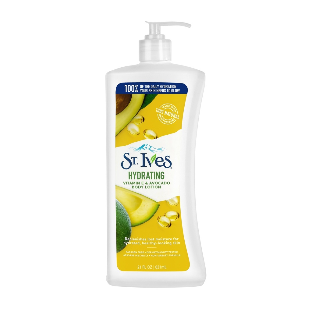 ST IVES HYDRATING BODY LOTION WITH VITAMIN E & AVOCADO 621ml