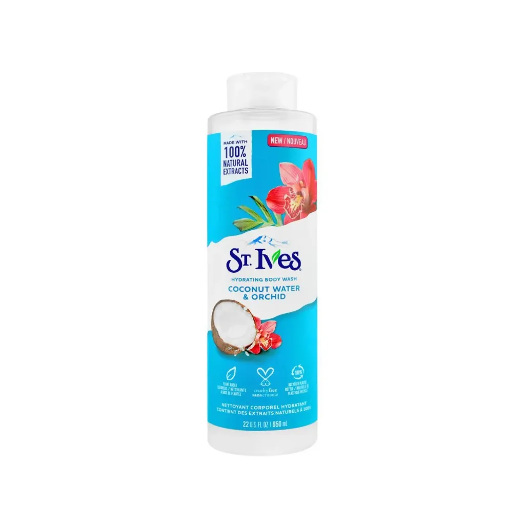 ST IVES COCONUT WATER & ORCHID BODY WASH 650ML