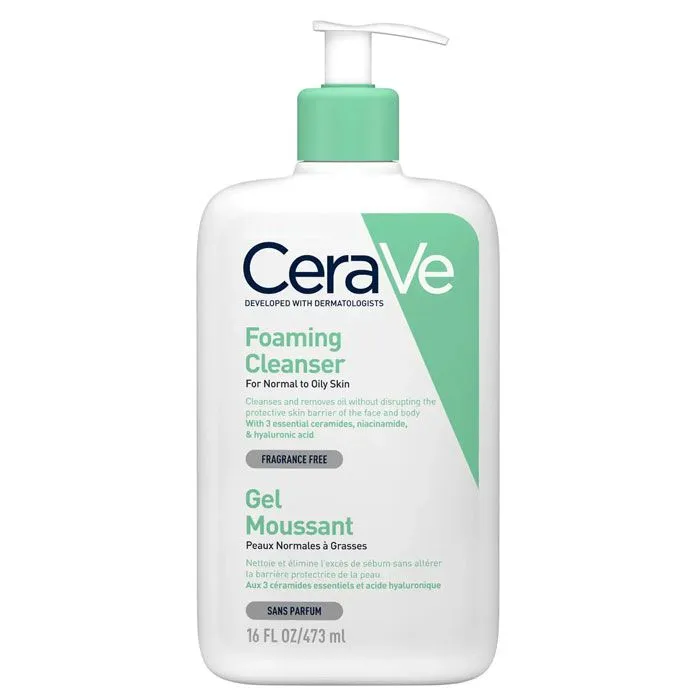 CERAVE [ FOAMING CLEANSER ] - GEL MOUSSANT  ( 473mL ) 16fl.oz