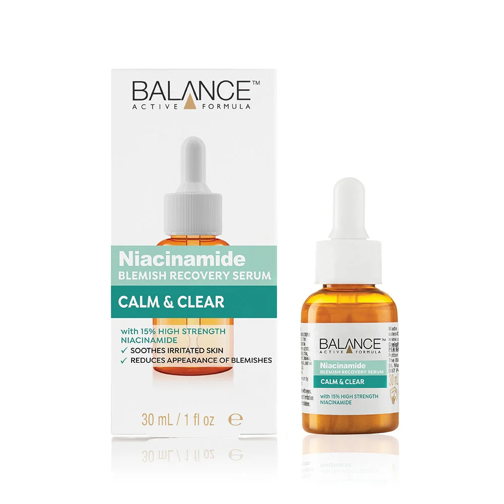 BALANCE ACTIVE FORMULA NIACINAMIDE BLEMISH RECOVERY SERUM 15% 30ML