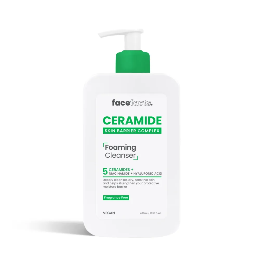 FACEFACTS CERAMIDE+NIACINAMIDE+HYALURONIC ACID FOAMING CLEANSER 400mL