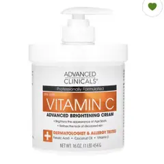 ADVANCED CLINICALS VITAMIN C ADVANCED BRIGHTENING CREAM 454g